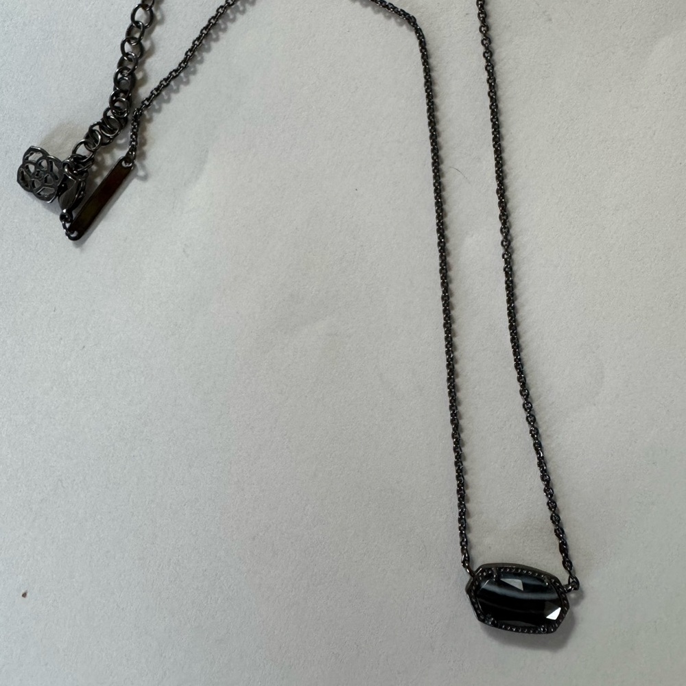 Kendra Scott Black Minimalist Necklace